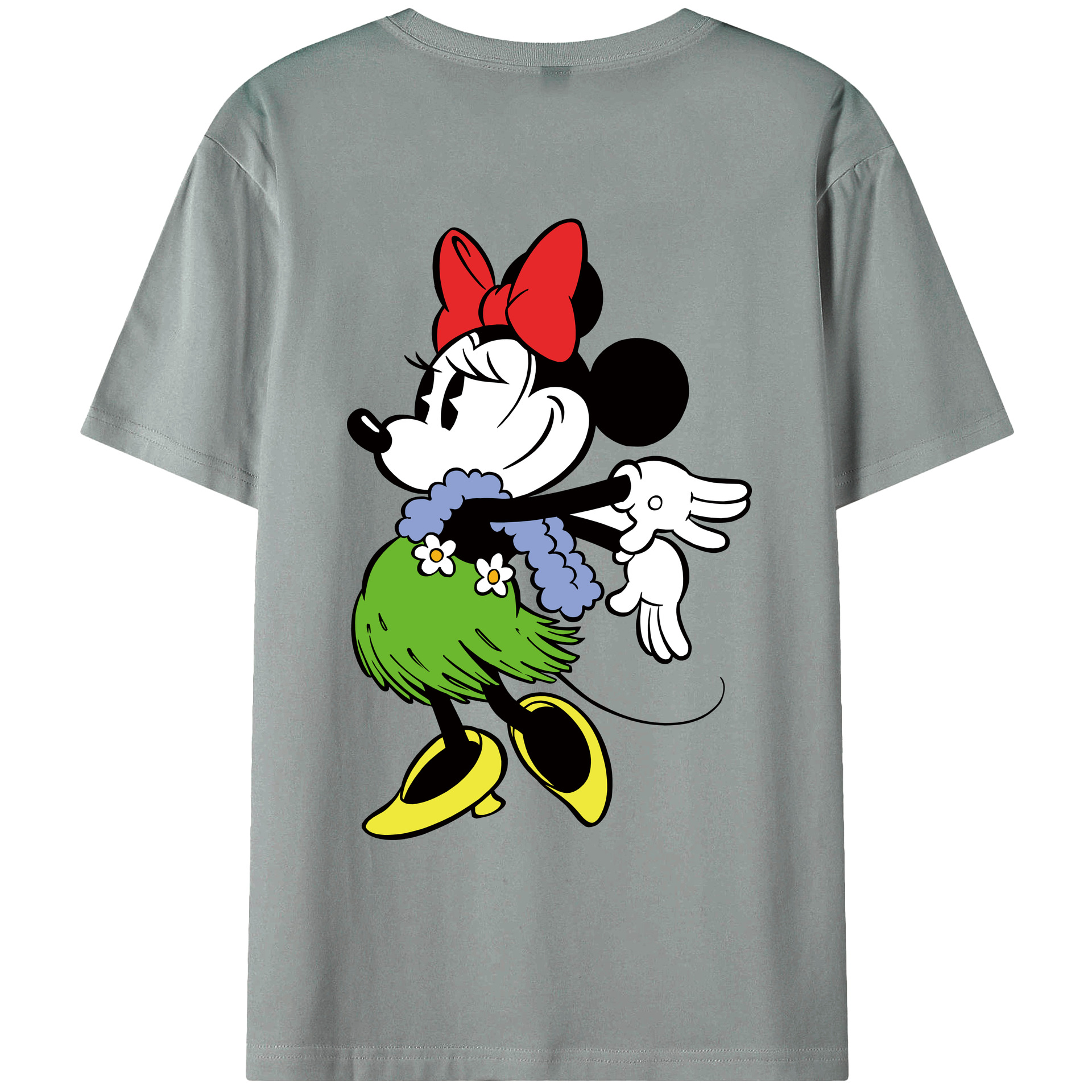 （画像用） ミッキーマウス Mickey Mouse 綿100％ メンズ半袖Tシャツ（バックプリント） 通気性